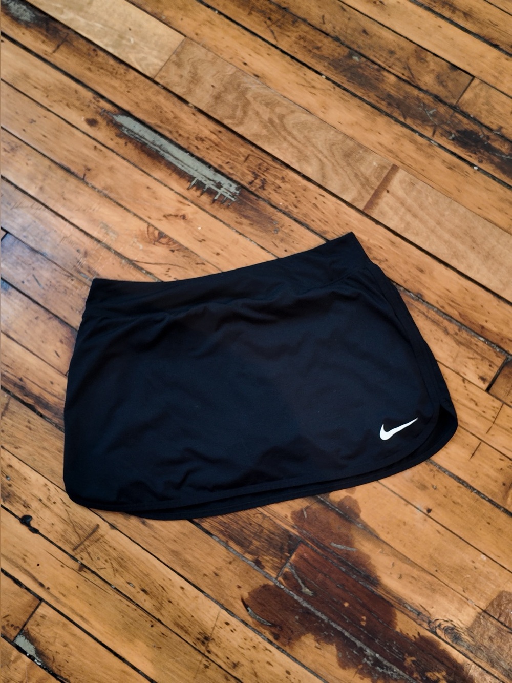 Nike Girls Dri-FIT Black Athletic Tennis Skort - Kids Medium